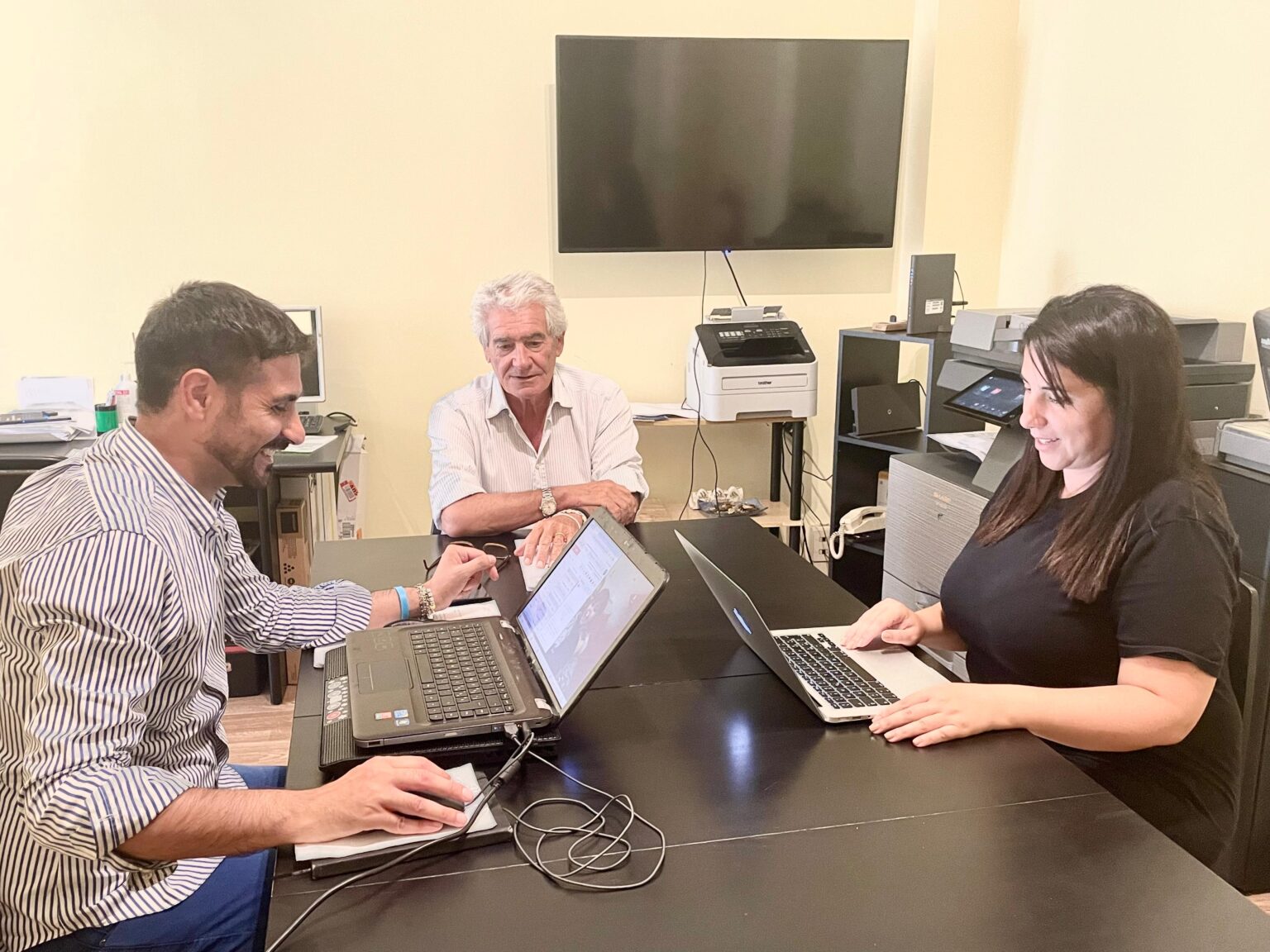 Da sx: Il Segretario nazionale comparto Assicurazioni Francesco Di Matteo, il Segretario generale Bruno Mariani e la Resp. Ufficio studi Fesica Rita Ferraro