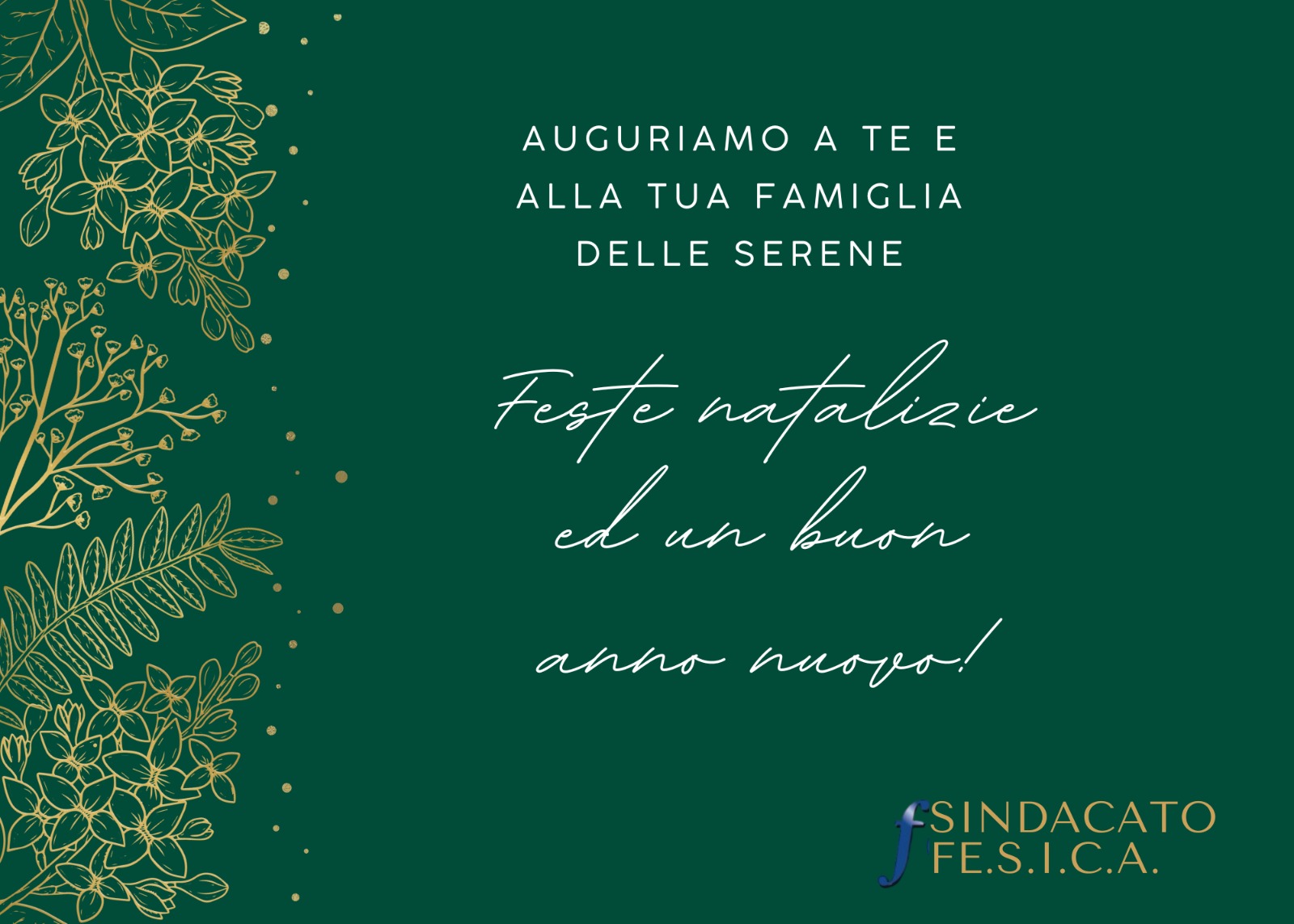 BUONE FESTE DALLA FESICA NAZIONALE
